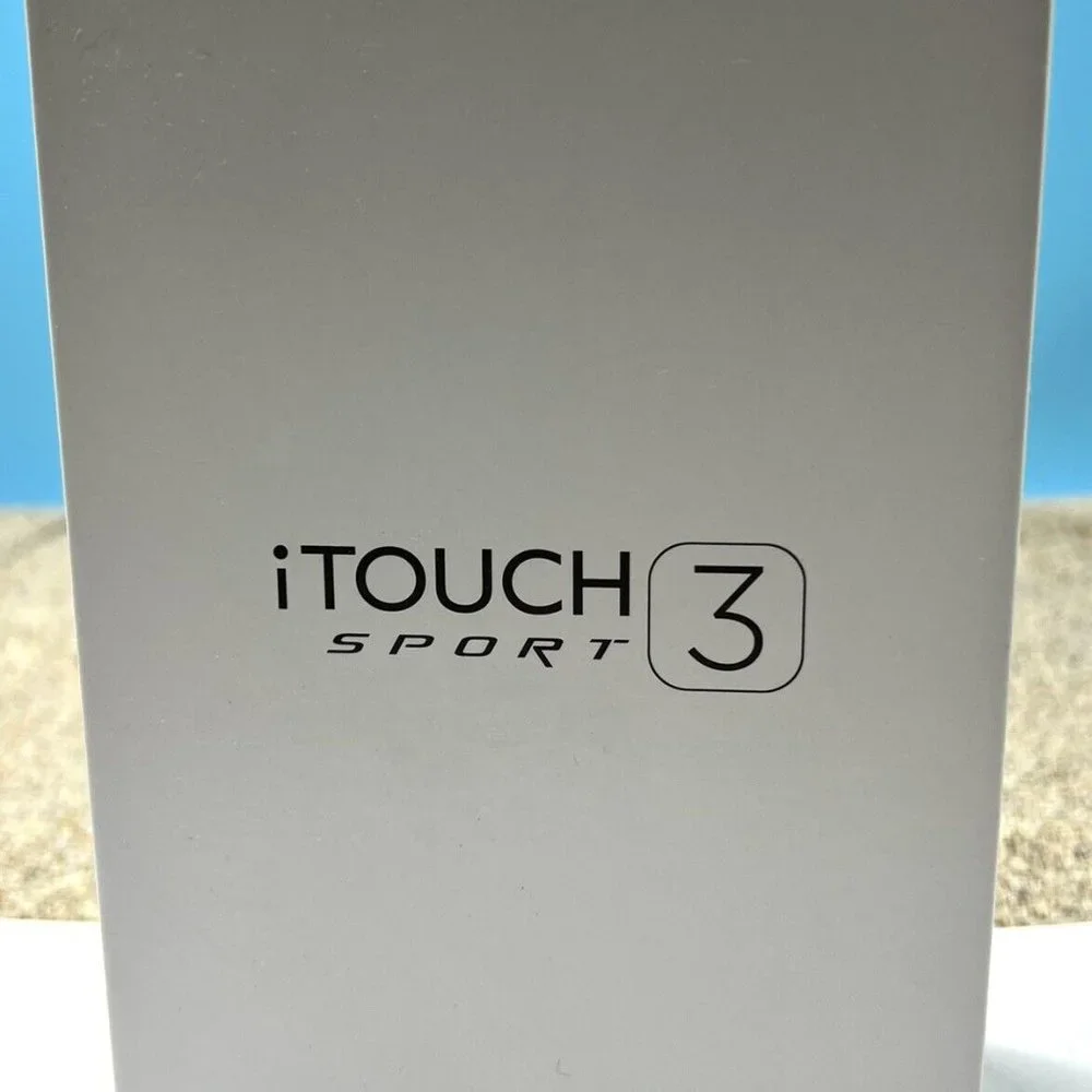 iTouch Sport 3 Smartwatch Fitness Tracker: Silver Case with White Strap